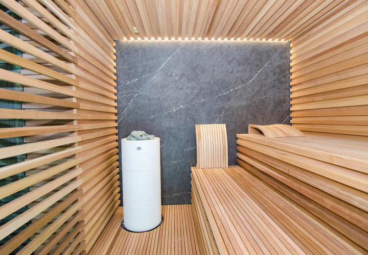 Nowoczesna sauna z funkcją parową