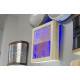Himalajska lampa solna LED RGB, drewno olchowe czarne
