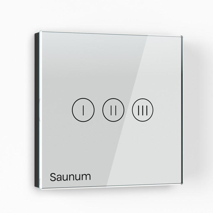 Klimatyzacja do sauny SAUNUM Base S Solution, panel sterowania biały