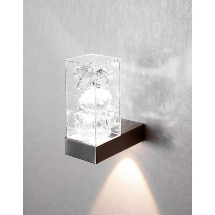 CARIITTI Toive LED przezroczysta lampa z kryształkami