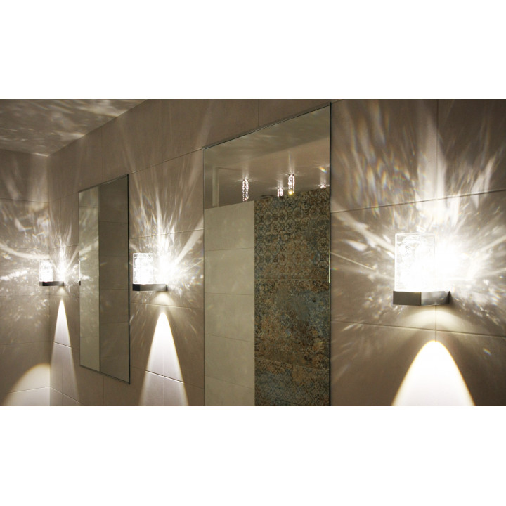 CARIITTI Toive LED przezroczysta lampa z kryształkami