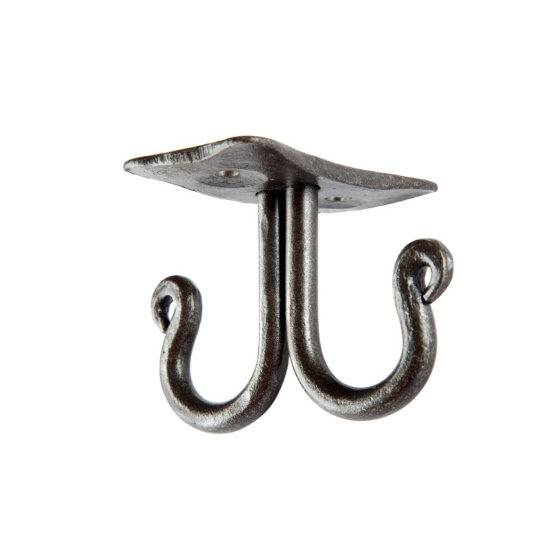 Wieszak na ręczniki pod półką, dwa haczyki