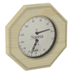 Termohigrometr SAWO 241-THP, ośmiokątny, sosnowy  Termohigrometr SAWO 241-THP, ośmiokątny, sosnowy