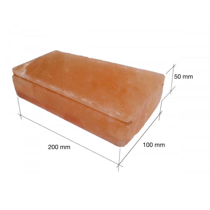 Polerowane cegły solne himalajskie z nacięciem 200x100x50mm