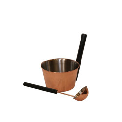 Zestaw SAUNIA ze stali nierdzewnej 4 l, uchwyt czarny 