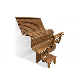 Ławka modułowa do sauny ERGONOMIC, Thermo osika