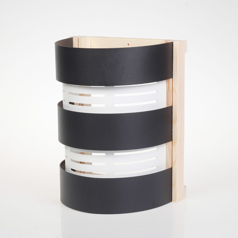 Abażur SAUFLEX, czarny, biały