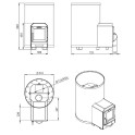 Piec do sauny opalany drewnem - STOVEMAN 20R-LS HEAVY - 2