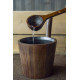 Wiadro do sauny Rento Dark Bamboo z czarnym wkładem, 5 l