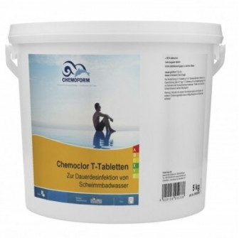 Tabletki CHEMOCLOR T o powolnym rozpuszczaniu chloru 20 g, 5 kg
