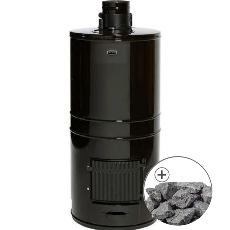 Piec do sauny opalany drewnem - AITO AK-57 z tradycyjnymi kamieniami