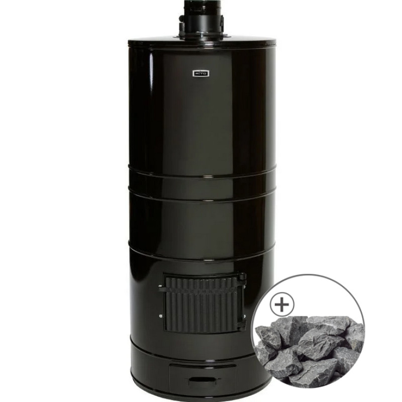 Piec do sauny opalany drewnem - AITO AK-57K, w zestawie tradycyjne kamienie