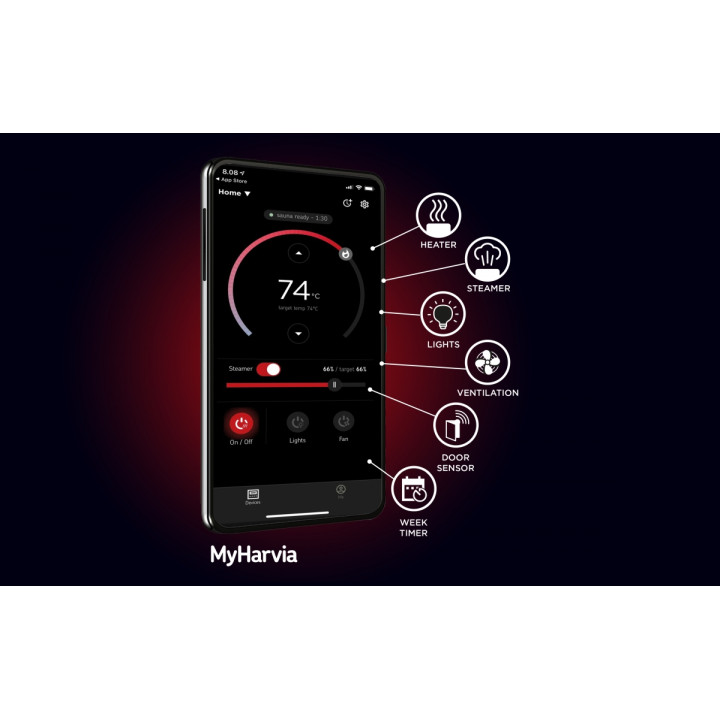 Panel sterowania elektrycznym piecem do sauny - HARVIA Xenio CX170 WiFi