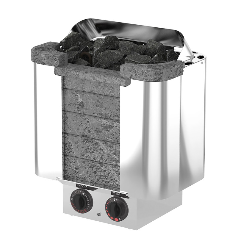 Elektryczny piec do sauny – SAWOTEC Cumulus, z jednostką sterującą