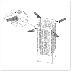Uchwyty montażowe do obudowy piekarnika EOS Edge 