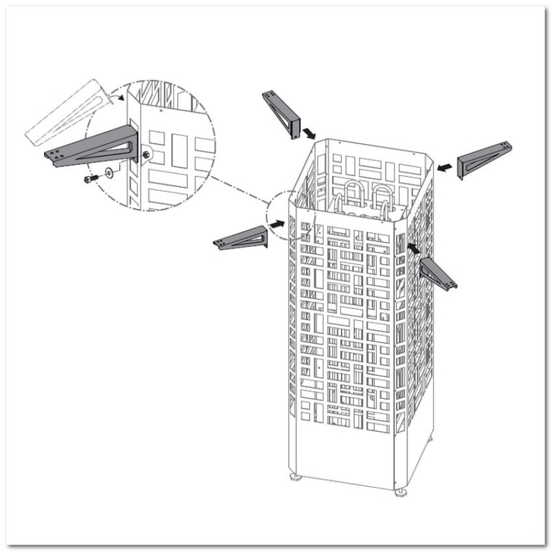 Uchwyty montażowe do obudowy piekarnika EOS Edge