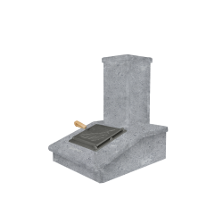 Kamienne wykończenie komina, steatyt, 540 mm  Kamienne wykończenie komina, steatyt, 540 mm