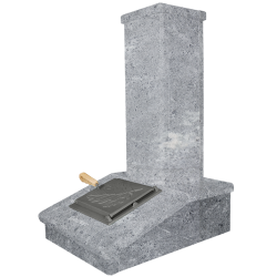 Kamienne wykończenie komina, steatyt, 790 mm  Kamienne wykończenie komina, steatyt, 790 mm