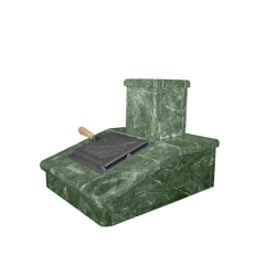 Wykończenie komina kamienne, serpentyn, 290 mm  Wykończenie komina kamienne, serpentyn, 290 mm