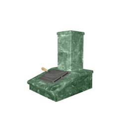 Wykończenie komina kamienne, serpentyn, 540 mm  Wykończenie komina kamienne, serpentyn, 540 mm