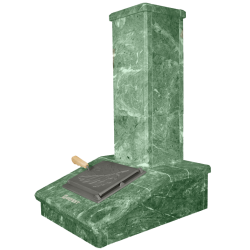 Wykończenie komina kamienne, serpentyn, 790 mm 