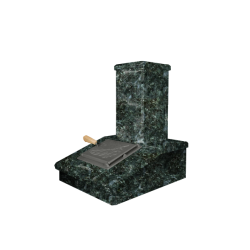 Wykończenie komina kamiennego, ciemny Serpentine, 540 mm 