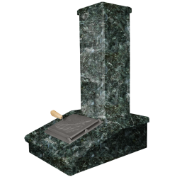 Wykończenie komina kamiennego, ciemny Serpentine, 790 mm  Wykończenie komina kamiennego, ciemny Serpentine, 790 mm