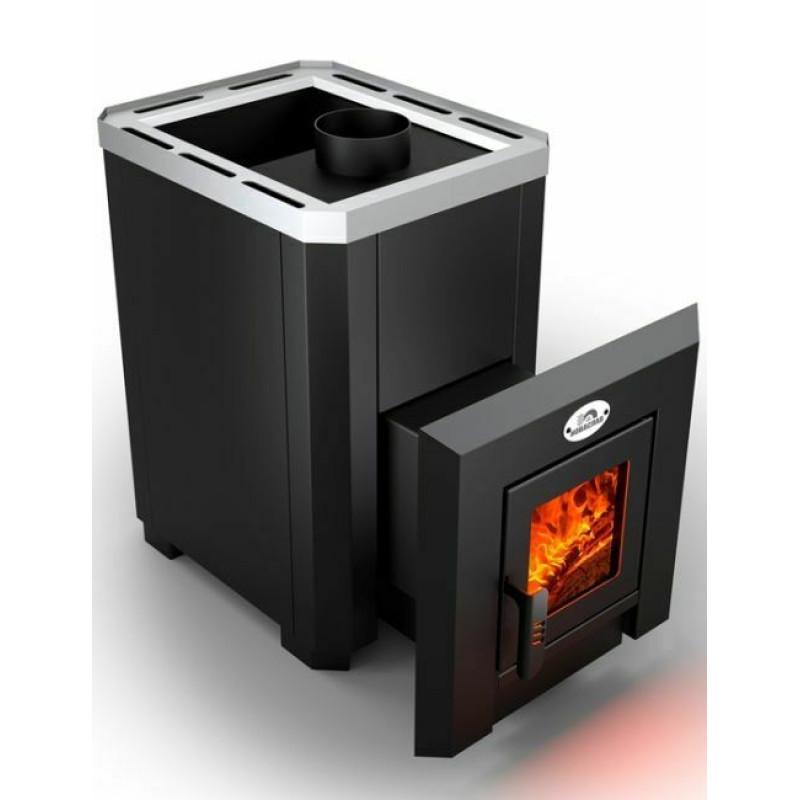 Piec do sauny opalany drewnem - NOVA KLASSIK 26 ze szklanymi drzwiami