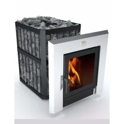 Piec do sauny opalany drewnem - NOVA PANORAMA 26 z siecią 