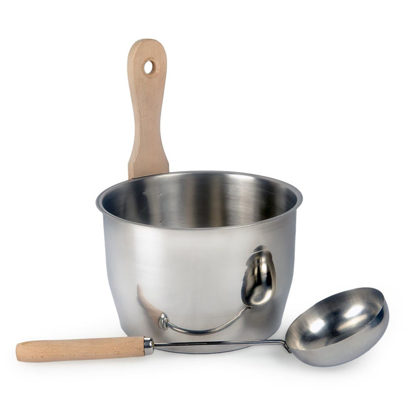 Zestaw wiadro i chochla do sauny, WIĘCEJ PARY, OPTYMALNA 4 L