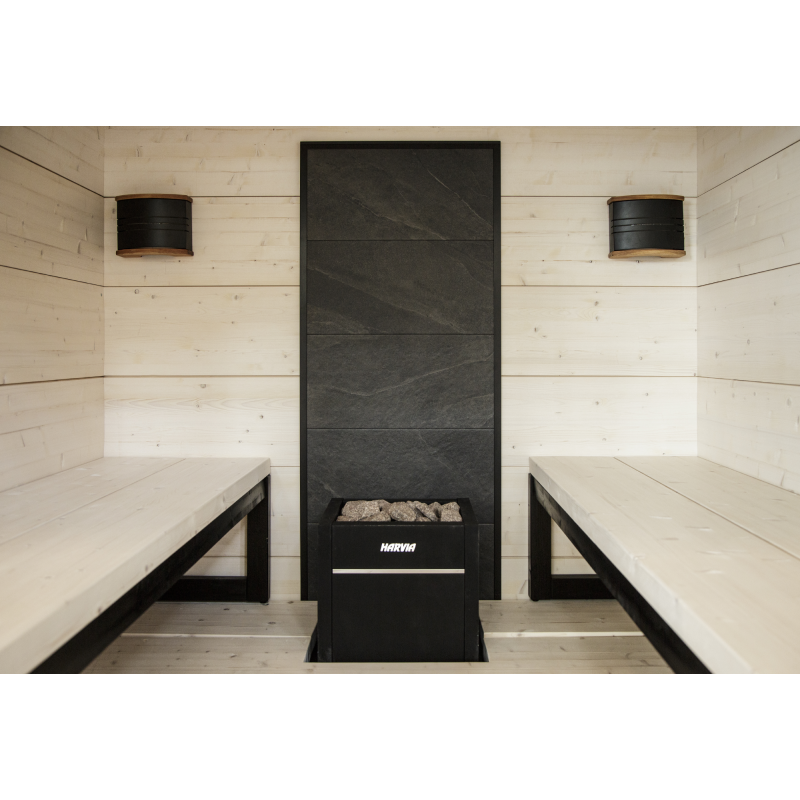 Ściana kamienna HARVIA, rama czarna