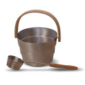 Zestaw wiader i chochli SAUNIA PYORRE 6 l, aluminium - 0