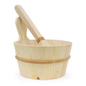 SAWO wiadro drewniane 4 l i chochla 36 cm, sosna - 3