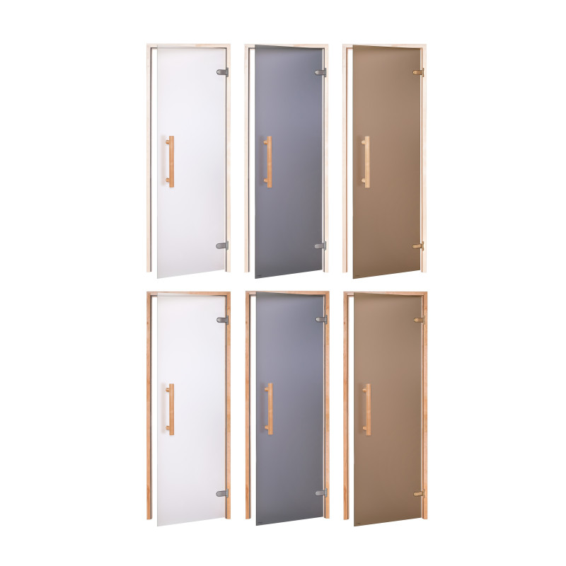 Szklane drzwi do sauny AD NATURAL, Szkło matowe