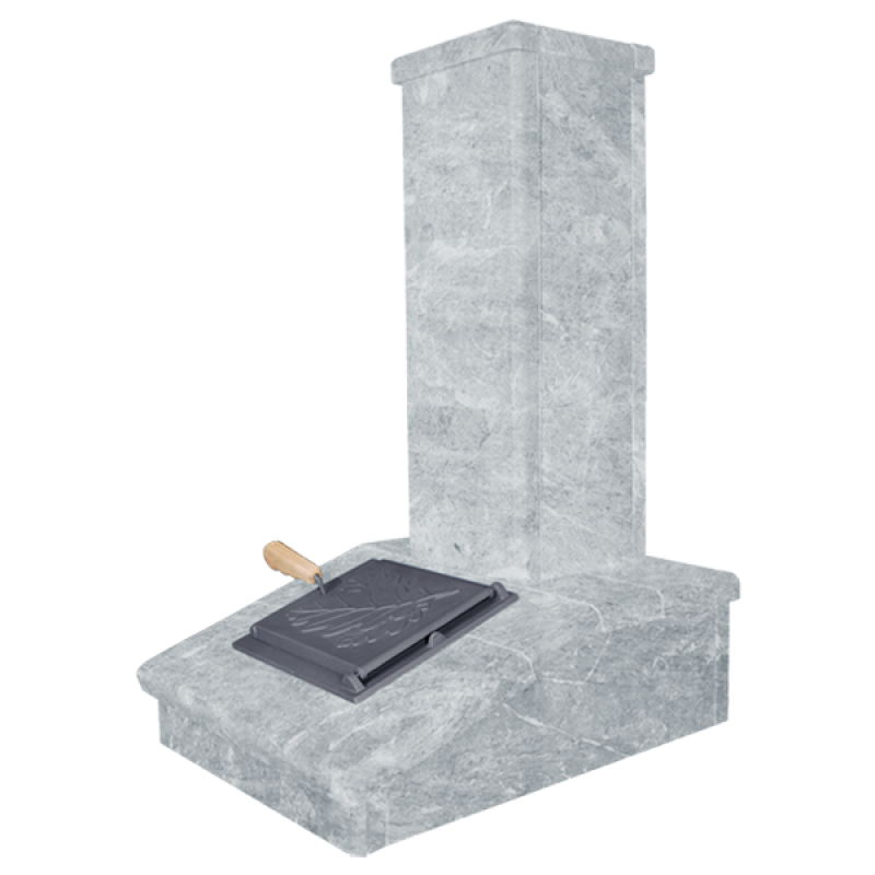 Kamienne wykończenie komina, Talkochlorite, 790 mm Kamienne wykończenie komina, Talkochlorite, 790 mm