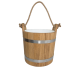 Dębowe wiadro do sauny z uchwytem linowym, 12 l