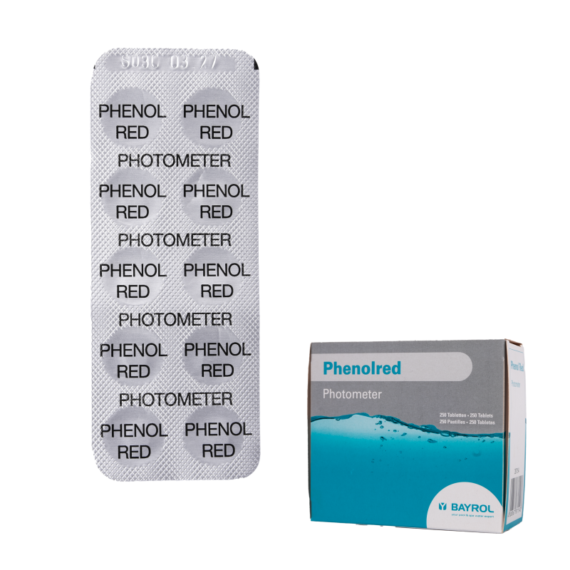 Tabletki do badania wody do fotometru Phenolred, określanie pH, 10 tabletek Tabletki do badania wody do fotometru Phenolred, określanie pH, 10 tabletek