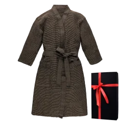 Szlafrok unisex w pudełku prezentowym, RENTO KENNO, brązowy 