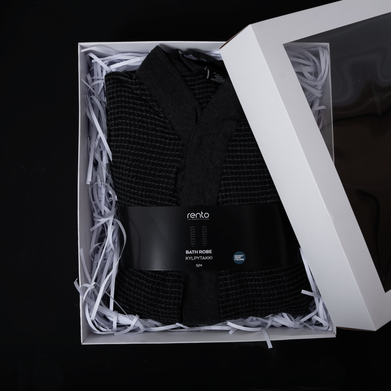 Szlafrok w pudełku prezentowym, RENTO KENNO, L/XL, szary