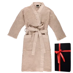 Szlafrok unisex w pudełku prezentowym, RENTO KENNO, beżowy 