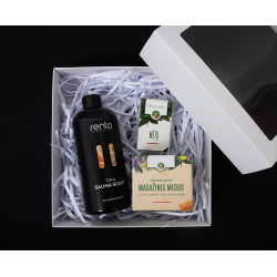 Zestaw prezentowy w pudełku prezentowym LEMON. Miód, olejek eteryczny i esencja zapachowa 