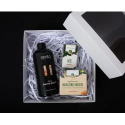 Zestaw prezentowy w pudełku prezentowym LEMON. Miód, olejek eteryczny i esencja zapachowa 