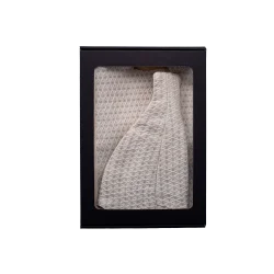 Zestaw prezentowy w pudełku prezentowym dla NIEJ. Damski czepek do sauny i fartuch - LNIANY 