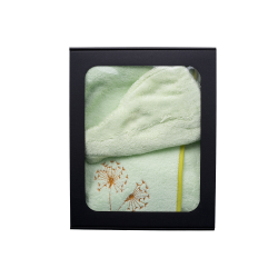 Zestaw prezentowy w pudełku prezentowym dla NIEJ. Damski czepek do sauny i fartuch JASNOZIELONY 