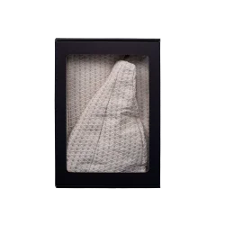 Zestaw prezentowy w pudełku prezentowym dla NIEGO. Męski kapelusz do sauny i fartuch - LNIANY 