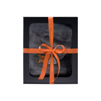 Zestaw prezentowy w pudełku prezentowym dla NIEGO. Męski kapelusz i fartuch do sauny - SZARY