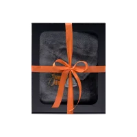 Zestaw prezentowy w pudełku prezentowym dla NIEGO. Męski kapelusz i fartuch do sauny - SZARY