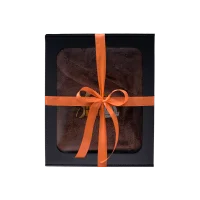 Zestaw prezentowy w pudełku prezentowym dla NIEGO. Męski kapelusz i fartuch do sauny - BRĄZOWY