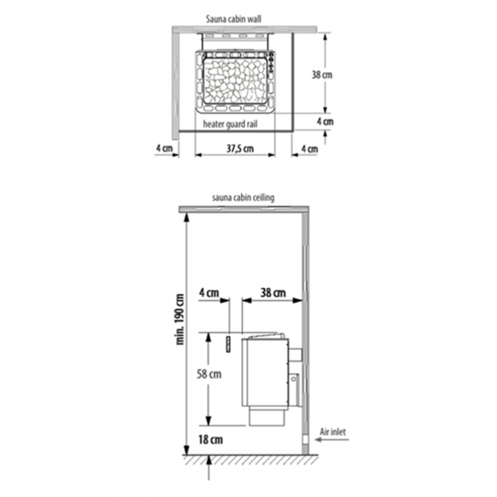 Piec elektryczny do sauny - EOS Thermat W 4,5 kW