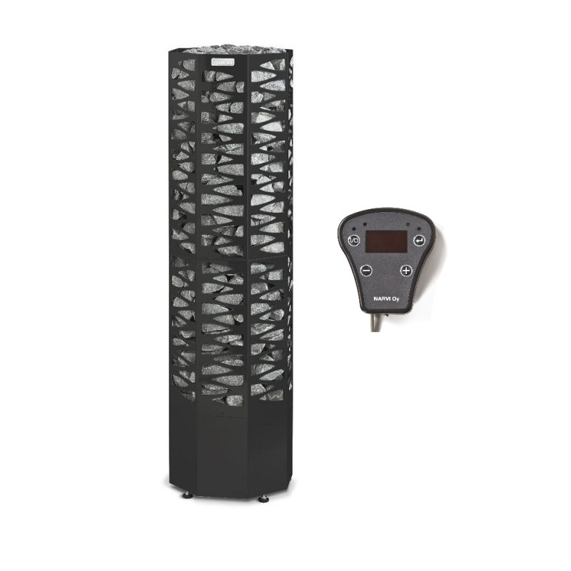 Piec elektryczny do sauny - NARVI SMOOTH 10,5 kW, czarny